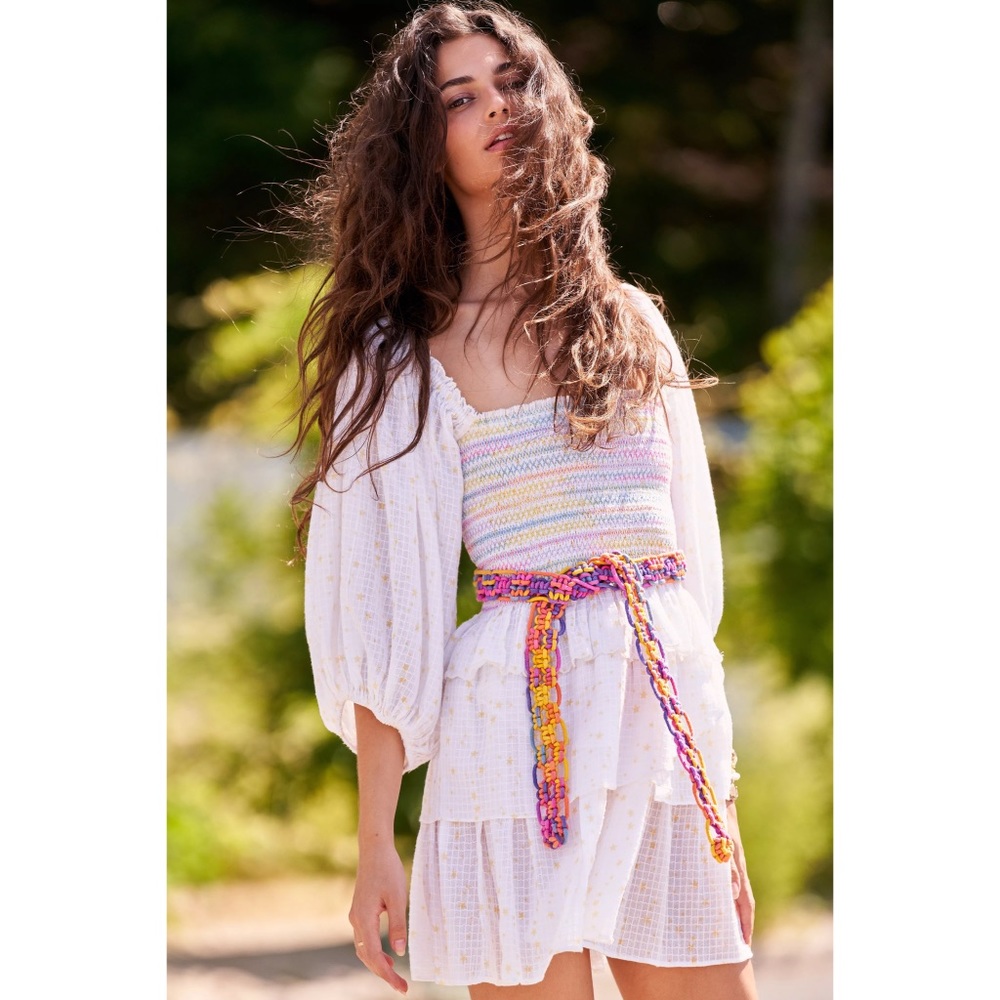 NWT LoveShackFancy Shaw Dress in Butter Yellow